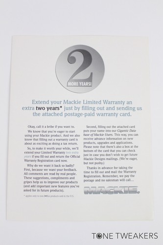 Mackie limited warranty - mackie,
