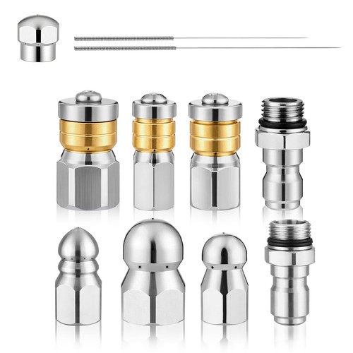10pcs sewer jetter nozzle kit - sewer,