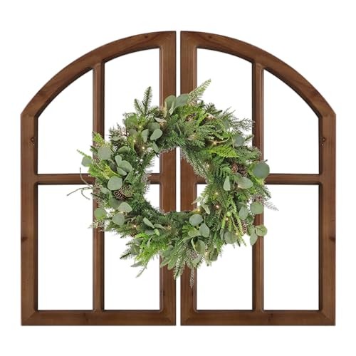 Farmhouse arched window frame - arched,
