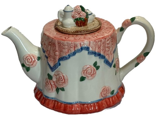 Fitz and floyd teapot - and,