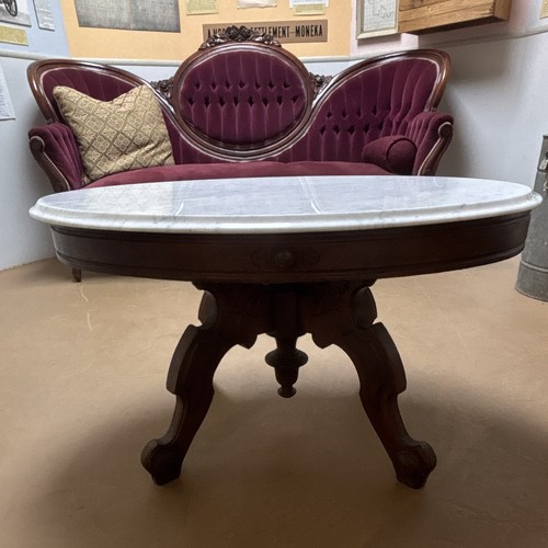 Oval marble top - oval, table