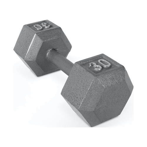30lb cast iron hex dumbbell - 30lb,