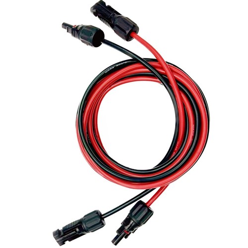 Black red awg solar panel - red,