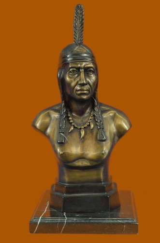 Bronze sculpture native - bronze,