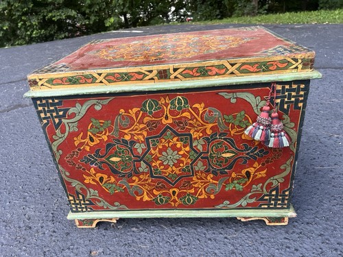 Vintage hand painted moroccan - hand-painted,