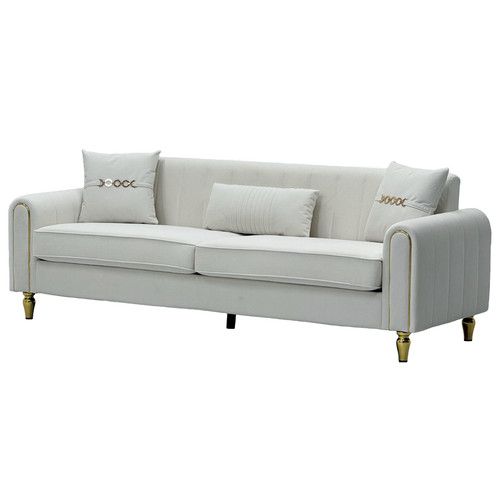 Modern velvet seater - modern, 3-seater