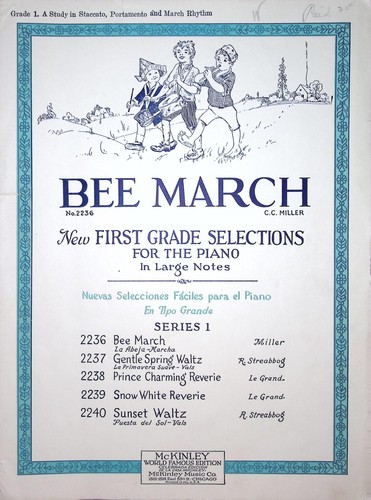 Bee march piano sheet music - bee,