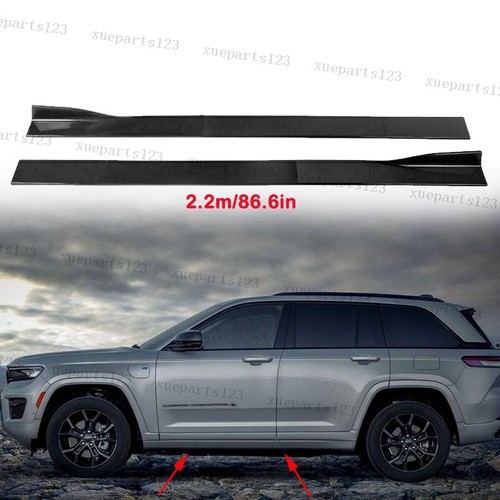 Gloss black side skirt - black, 86.6''