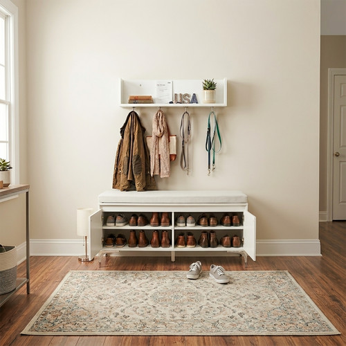 Entryway storage bench with - entryway,