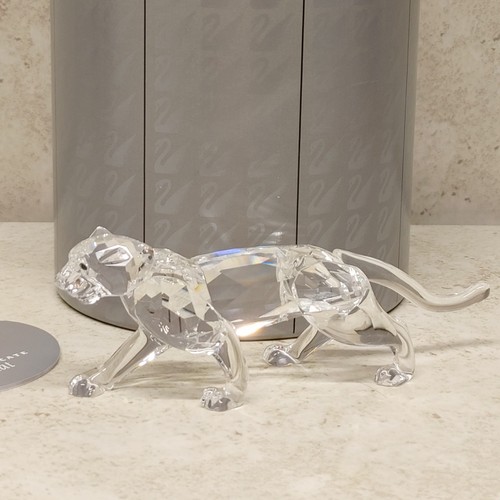Swarovski leopard figurine - swarovski,