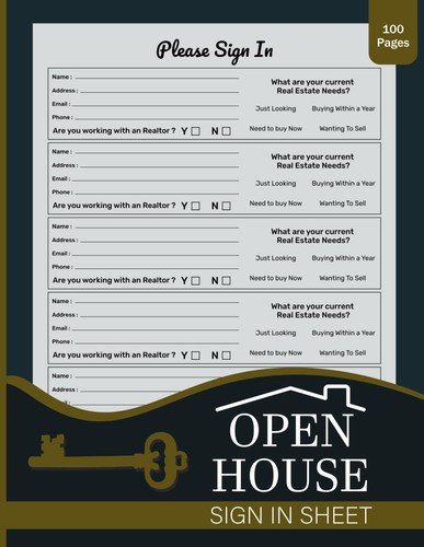 Open house sign sheet - open,