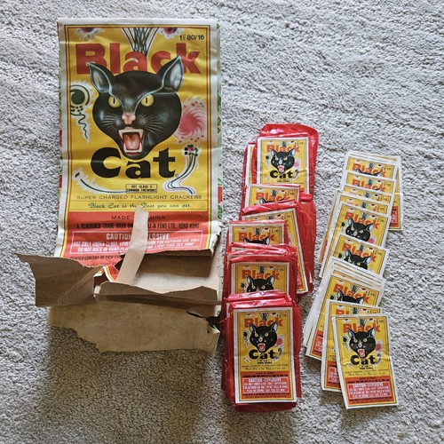 1970 vintage black cat - vintage,