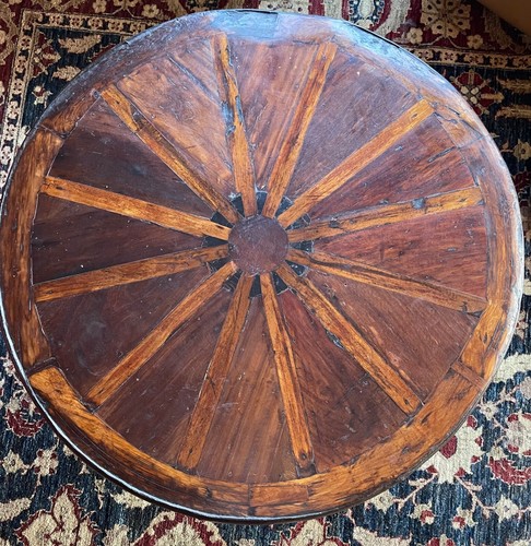 Antique wagon wheel coffee - wagon,