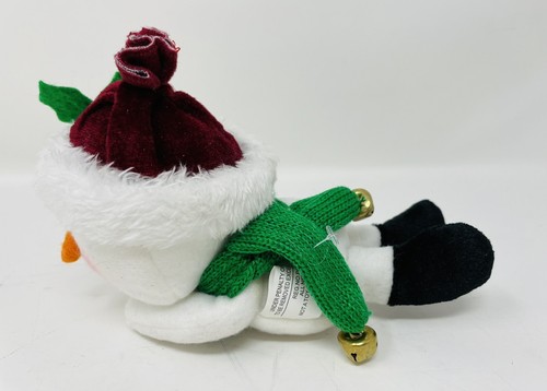 Sliding snowman plush decor - plush,