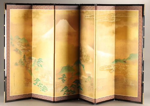 Vintage japanese byobu folding - vintage,