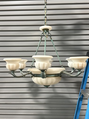 Art deco brass copper green - art,
