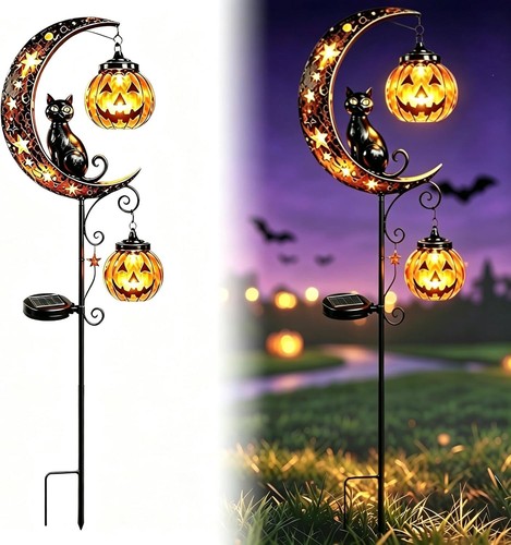 Solar halloween black cat - halloween, &