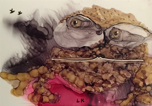 Aceo art print horned toad - ,