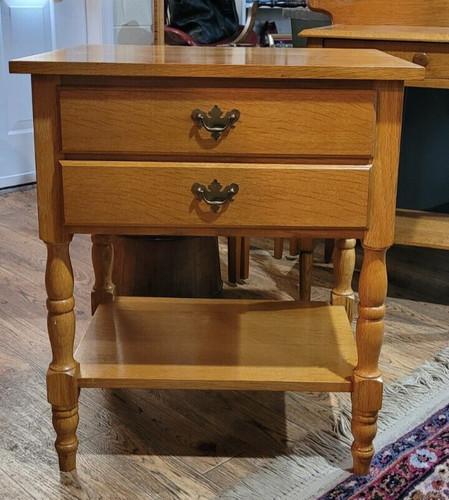Cute wood side end table - wood,