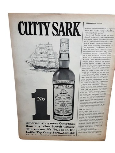 1966 cutty sark scotch - cutty,