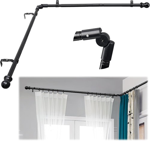 Corner curtain rod windows - rod,