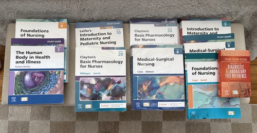 Nursing school textbooks