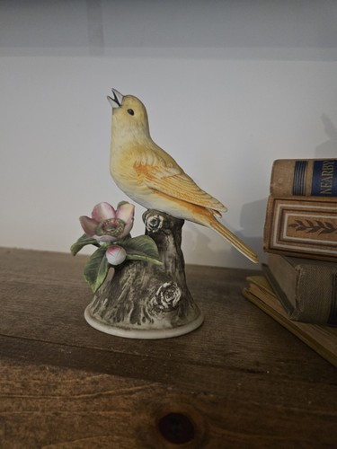 Yellow canary bird figurine - canary,
