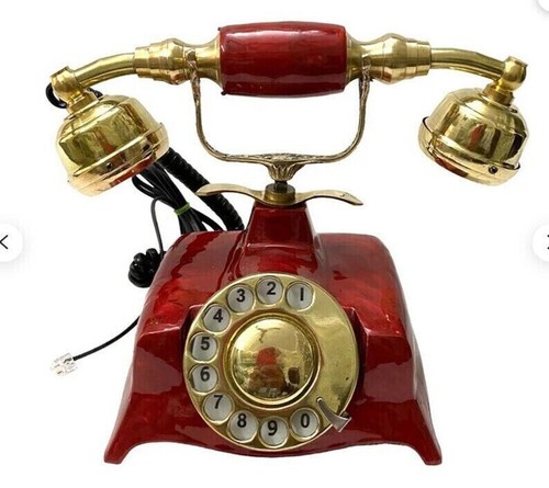 Antique red finished - red, brass