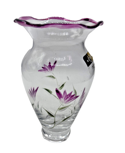Lenox etched crystal vase - crystal,