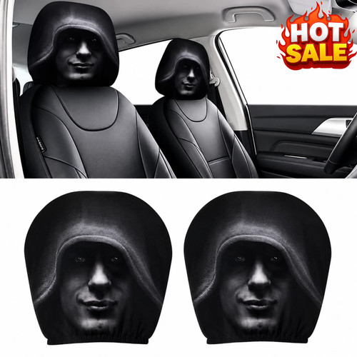 2pcs funny ghost - face, headrest