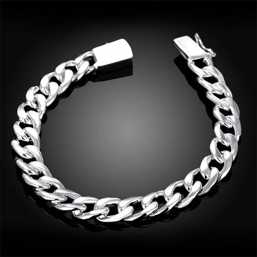 Silver plated bracelet for - silver-plated, men
