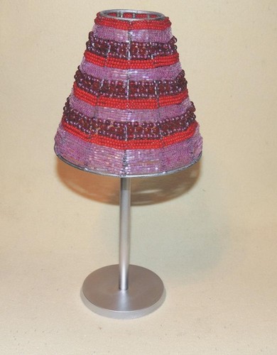 Elegant beaded tealight lamp - tealight,