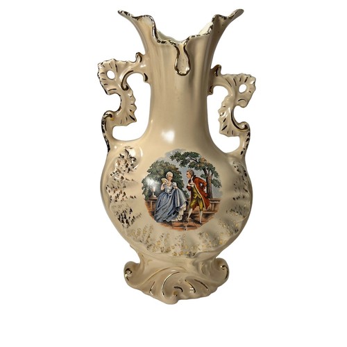 Ornate floral vase - floral, 9"