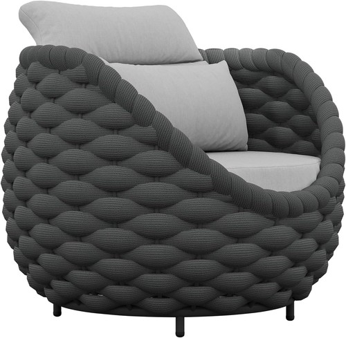 Aluminum rope patio chair - rope,