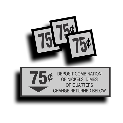 Vending machine cent - 75, decal