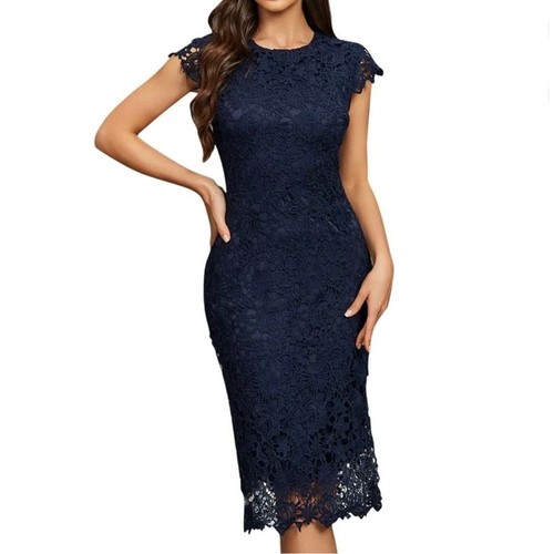 Love navy blue floral lace - love, j