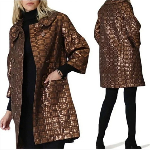 Metallic bronze quilted grid - quilted,