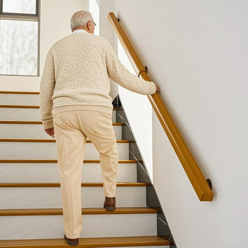 5ft wooden stair railing - wooden,