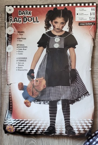 Dark rag doll costume - doll, girls
