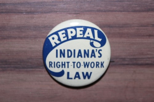 Vintage political pin button - political,