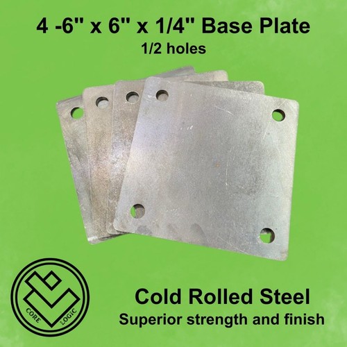 Metal base plates 1 4 - -6", 1/4"