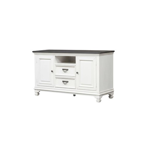 White wirebrushed console - tv,