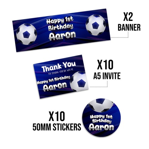 Personalised football birthday - football,