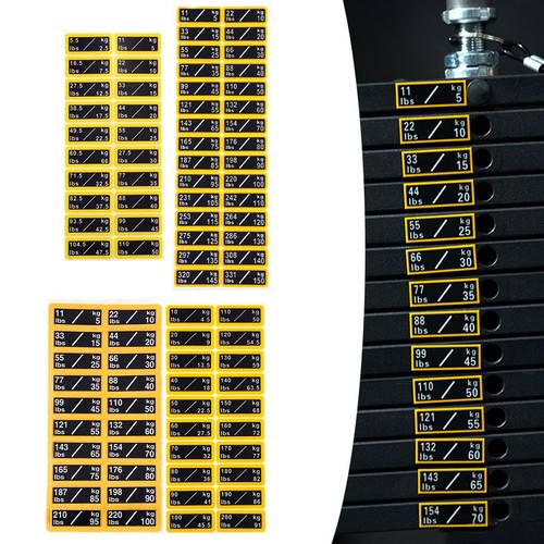 Gym weight stack labels - weight,