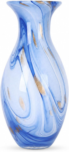 Hand blown glass vase swirl - hand,