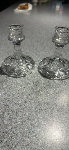 Pair vintage elegant clear - vintage,