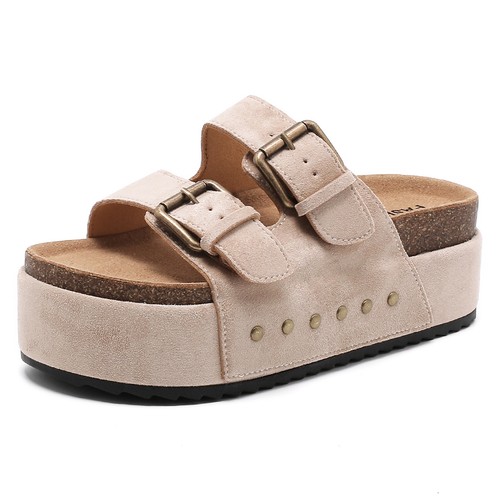 Women platform sandals cork - women's,
