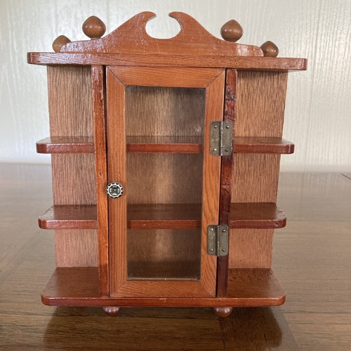 Vintage wood wall curio - wood,