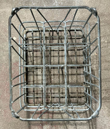 Vintage metal wire milk bottle - milk,