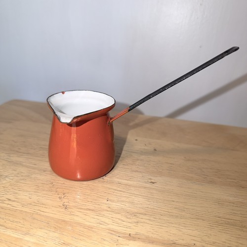 Vintage orange enamelware - orange,